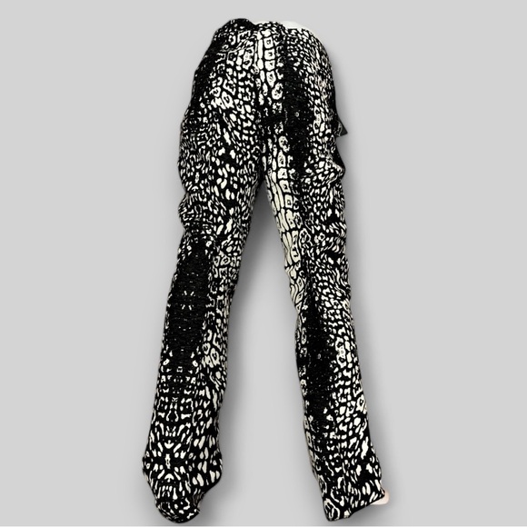 Men’s Angelino BlackWhite Animal Print Casual Pants
